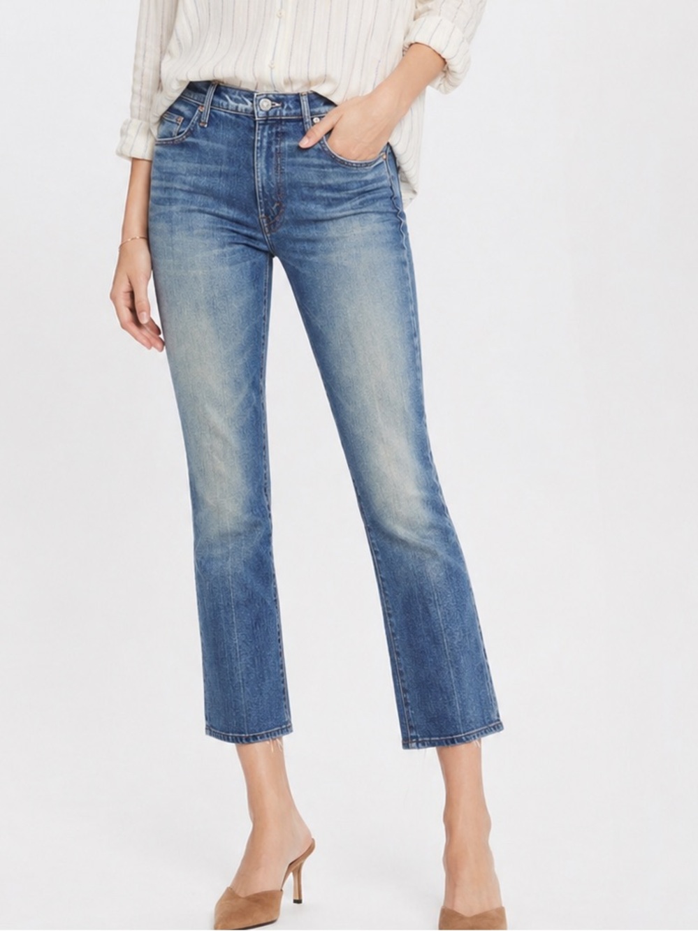 MOTHER The Insider Ankle Crop in Sacred Size 26 (US 4) Straight leg Jeans